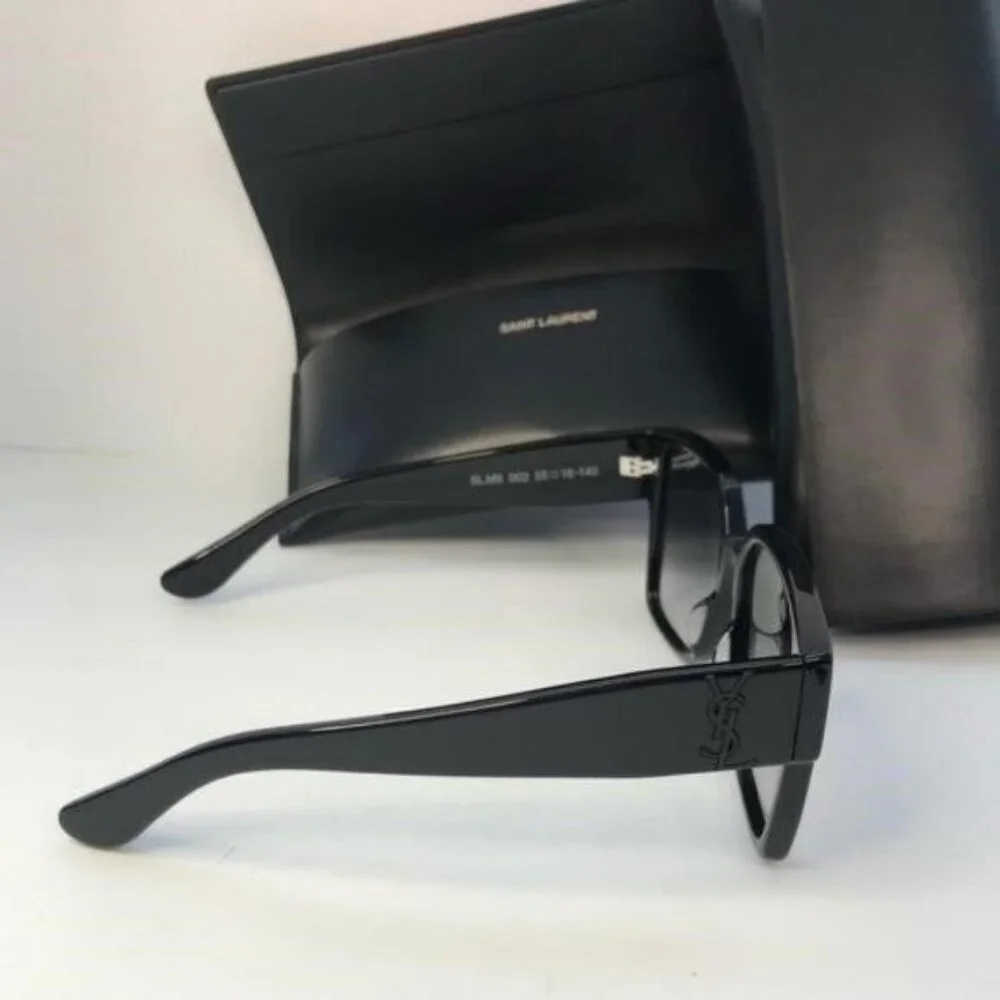New  - 💯 Authentic Saint Laurent Black Grey Sunglasses SLM9 - Picture 5 of 13